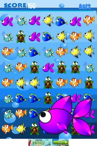 A Big Gold Fish Match 3 Mania Game – Big Action Puzzle Fun in the Sea! screenshot 2