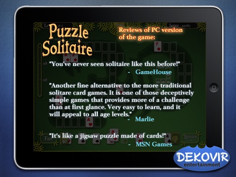 Puzzle Solitaire Lite screenshot 4