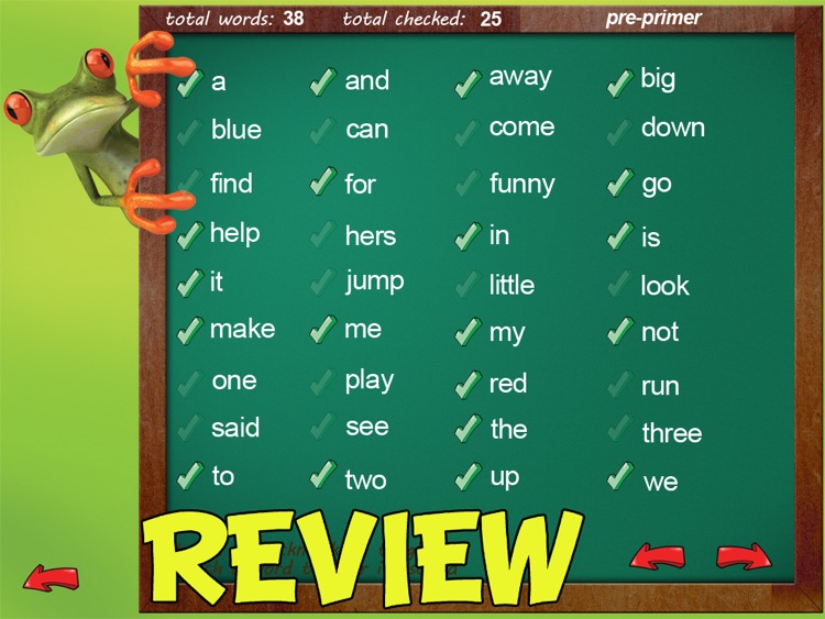 A Sight Words Read and Spell app with checkmark and review - HD screenshot-3