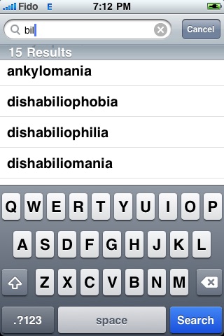Phobias, Philias & Manias - A Psychology Reference screenshot 4