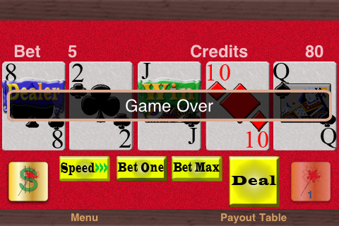 TouchPlay Deuces Wild Video Poker Lite screenshot 3