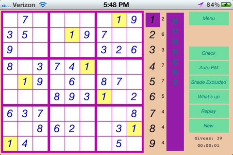 Java Sudoku screenshot 2