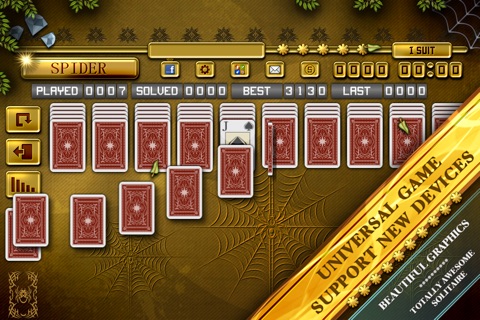 ACC Solitaire [ Spider ] HD - Classic card games for iPad and iPhone screenshot 2