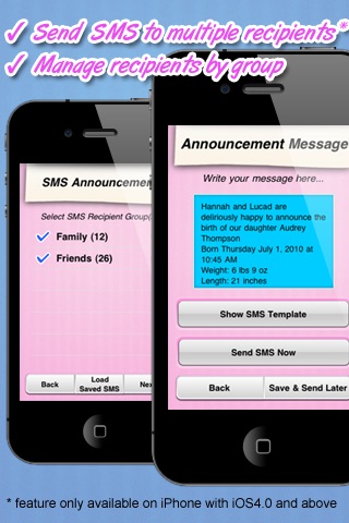 BabyText Free - Birth Announcement Made Easy screenshot 4