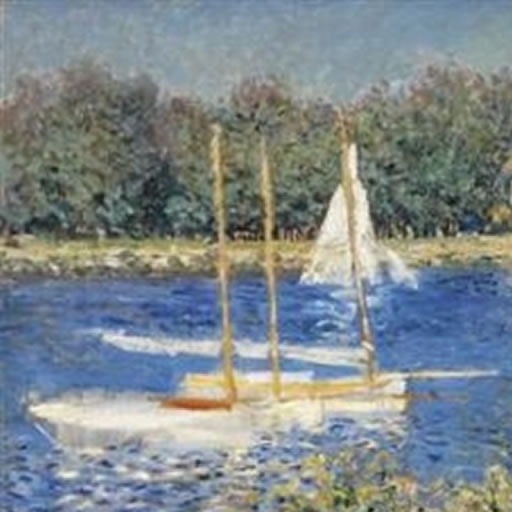 ART slide Puzzle Monet seashore boats painting Puzzles iOS App