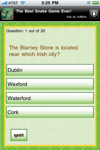 A St. Patrick's Day Quizzle™ screenshot 2