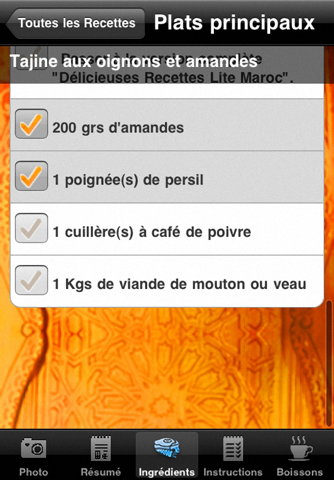 iTasteRecipes Lite Morocco screenshot 4