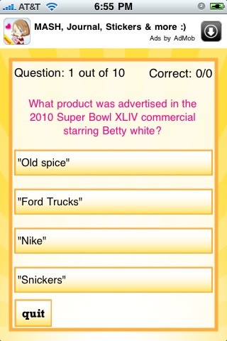 Betty White Quizzle™ screenshot 2