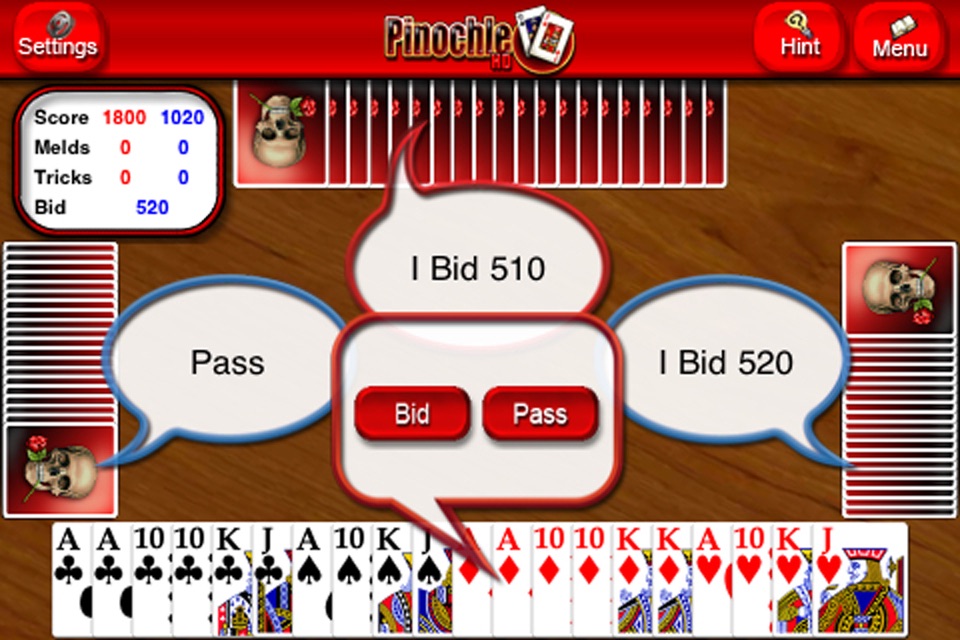 Pinochle HD screenshot 2