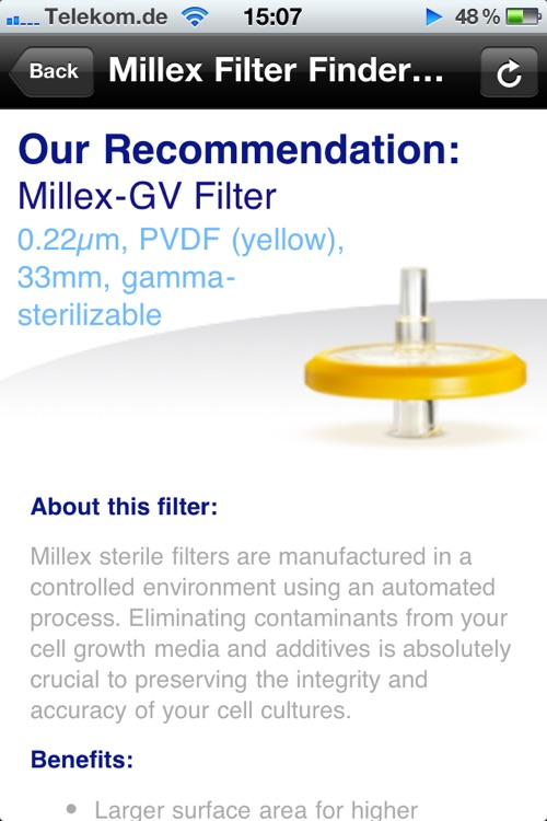 Millex Filter Finder screenshot-3