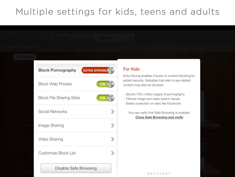 Safe Browsing for iPad with Parental Controls