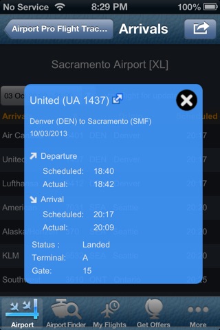 Sacramento Airport + Flight Tracker SMF screenshot 2