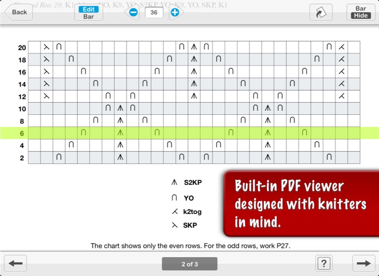 JKnit HD Lite - Knitting Pattern Reader for iPad