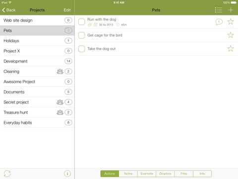 To Do List for Nozbe HD screenshot 3