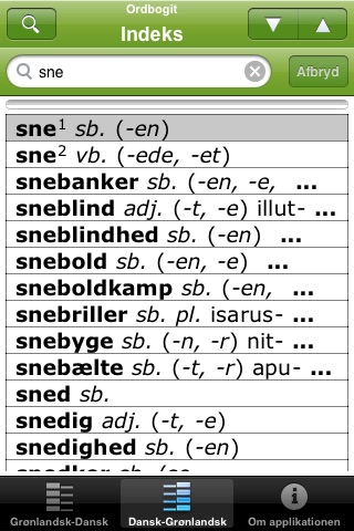 Ordbogit screenshot 2