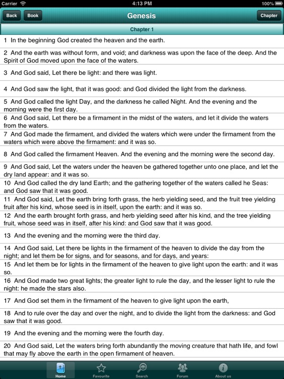 The bible offline for iPad