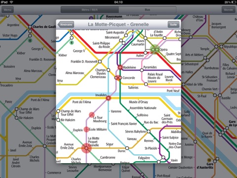 Paris Metro for iPad screenshot 3