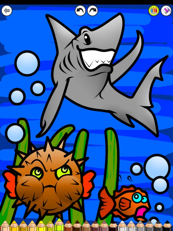 Coloring Board HD - Drawing for kids - Water Animals screenshot-3