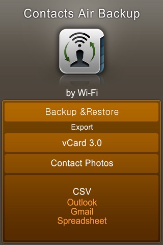 Contacts Air Backup (Backup, Restore, Export) screenshot 2