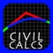 Civil Engineering Calculations such as Pipe Flow, Channel Flow, Vertical Curve, Tangents, Traverse, Area Calculations, etc