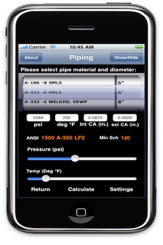 Pipe and Flange Calculator screenshot 4