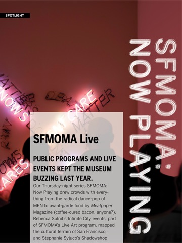 Story of a Year: SFMOMA Annual Report 2011 screenshot 3