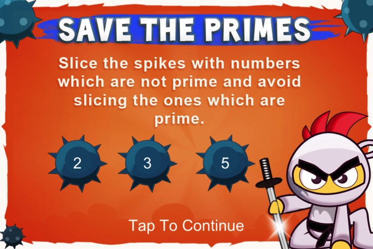 Ninja Chicken - Tiny Chicken learns Prime Numbers