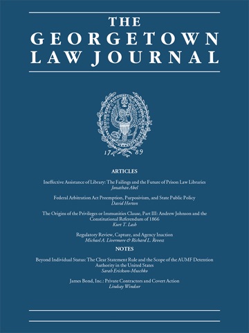 Georgetown University Law Journals screenshot 2