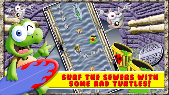 Turtle Sewer Surfer's FREE - A Swim-ing Jetpack Game(圖2)-速報App