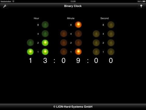 Binary Clock for your IPad screenshot 3