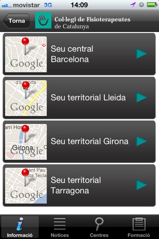 Col·legi de Fisioterapeutes de Catalunya screenshot 2