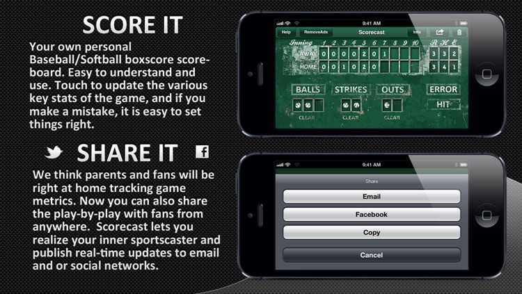 Scorecast - Baseball/Softball Scoreboard