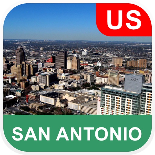 San Antonio, USA Offline Map - PLACE STARS