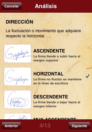 Grafología screenshot 3