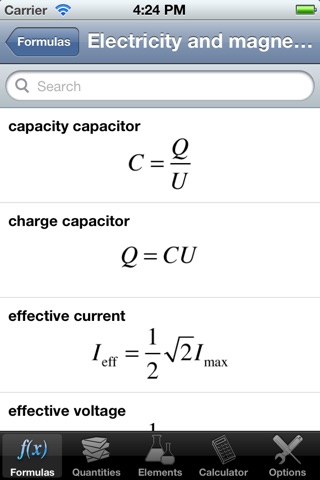 iFormulas for iPhone and iPod Touch screenshot 2