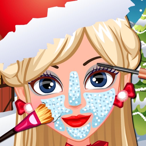 Miss Santa Eye & Nose & Face & Mouth  Makeover  & Dress up for Christmas Day