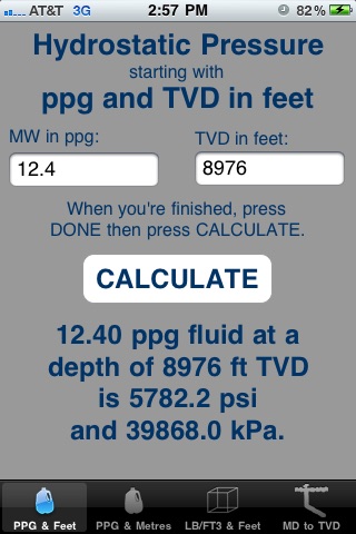 Oilfield Hydrostatic Pressure