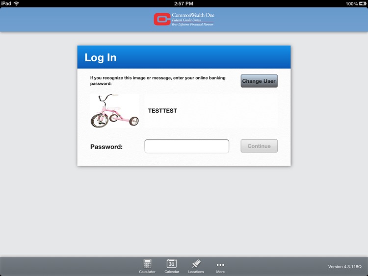 CommonWealth One Federal Credit Union for iPad