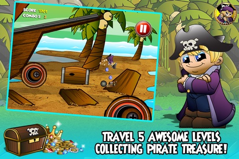 Flappy Pirate Prince Skull Island Treasure Hunt Free Puzzle Game screenshot 3