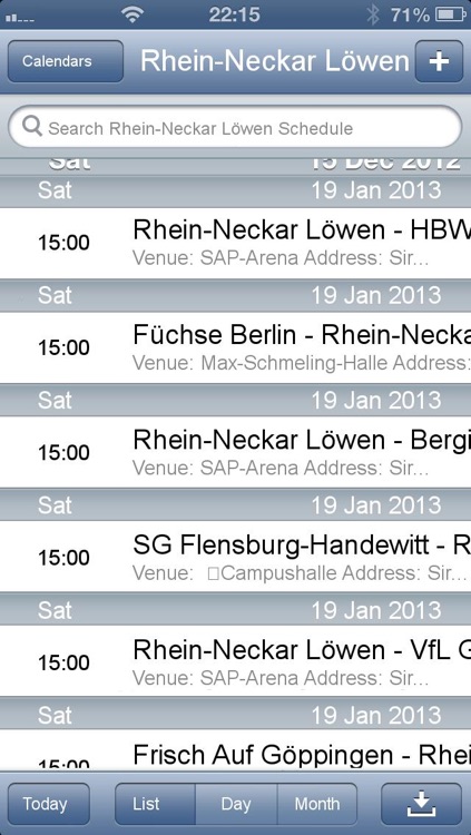 Fixtures in your Calendar for Handball screenshot-3