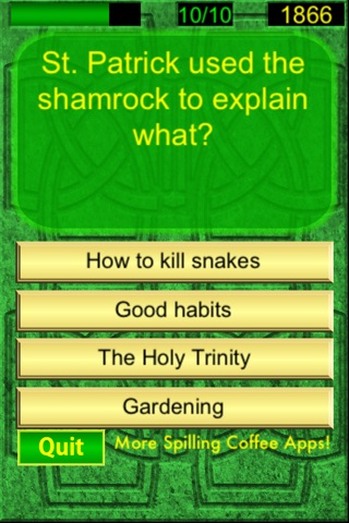 St. Patrick's Day Irish Quiz Free screenshot 2