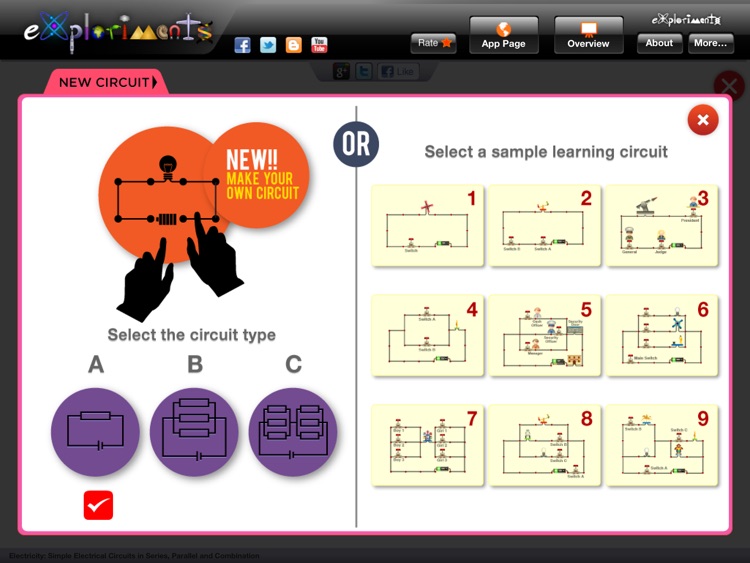 Exploriments: Electricity - Simple Electrical Circuits in Series, Parallel and Combination