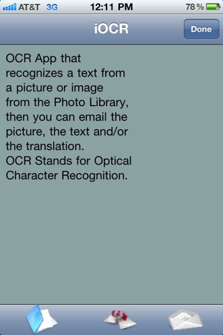Screenshot of iOCR Optical Character Recognition