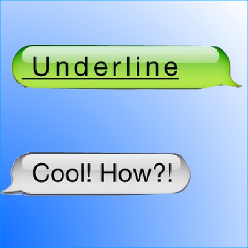 Underline text messages - Overline texts, email... icon