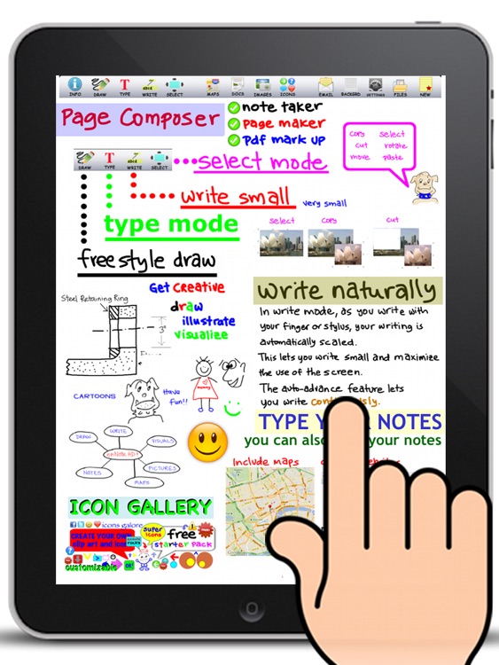 Page Composer & Note Taker for the iPad