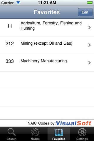 NAIC Codes screenshot 4