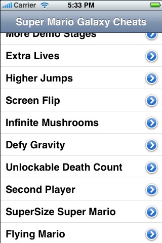 Cheats for Super Mario Galaxy - FREE