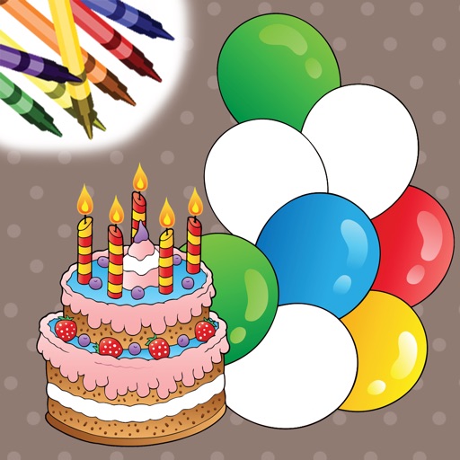 Birthday Coloring Book! iOS App