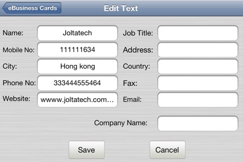 e-Business Cards Maker-Full screenshot 4