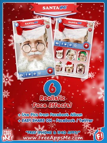 Santa ME! HD FREE - Easy to Christmas Yourself with Elf, Ruldolph, Scrooge, St Nick, Mrs. Claus Face Effects! screenshot 4